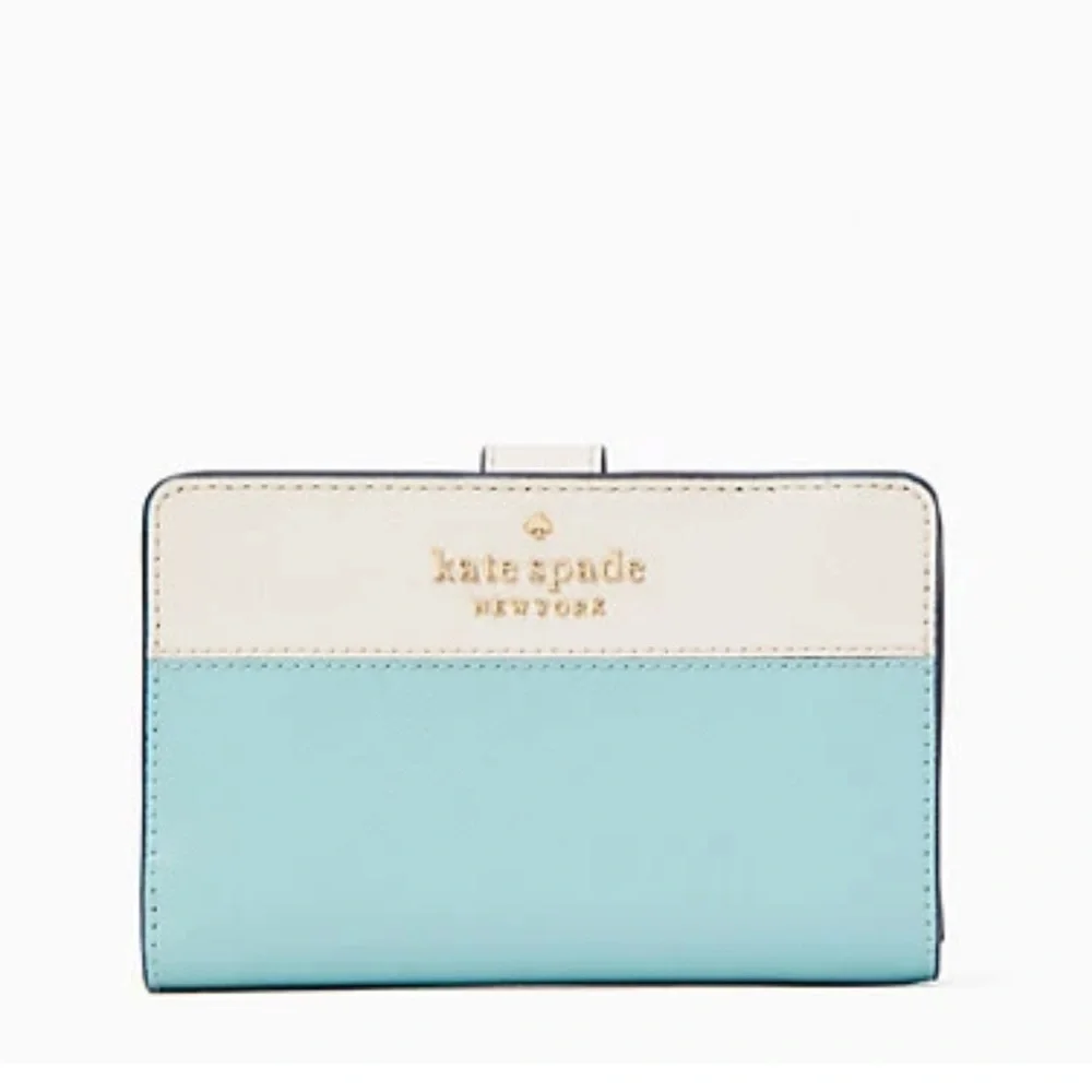 Kate Spade staci medium compact bifold wallet POOLSIDE MULTI